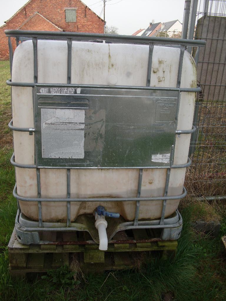 ibc container  regenton 1000 l, Tuin en Terras, Regentonnen, Ophalen, Kunststof, Gebruikt, Met kraantje