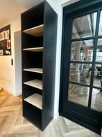 Boekenkast van weba zwart en houtlook, Ophalen, Zo goed als nieuw