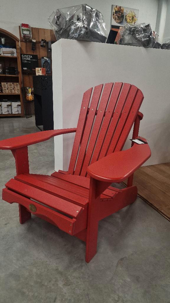 Bear Chair rood – showroomkorting -50%, Jardin & Terrasse, Bancs de jardin, Neuf, Bois, Enlèvement