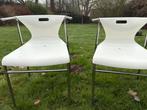Paire de chaises design, Maison & Meubles, Chaises, Enlèvement, Blanc, Métal