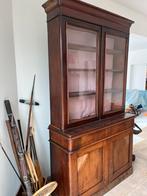 Raamdressoir - mahonie - antiek, Ophalen, Gebruikt, 100 tot 150 cm, 200 cm of meer