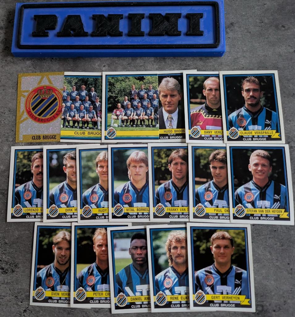 PANINI FOOTBALL 94 CLUB BRUGGE 18 STICKERS 1994 VOETBAL, Verzenden, Nieuw