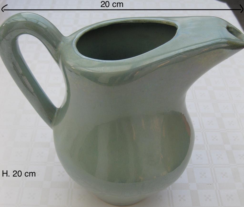 als waterkruik - kan - gieter- vaas - groen geglazuurd, Ophalen