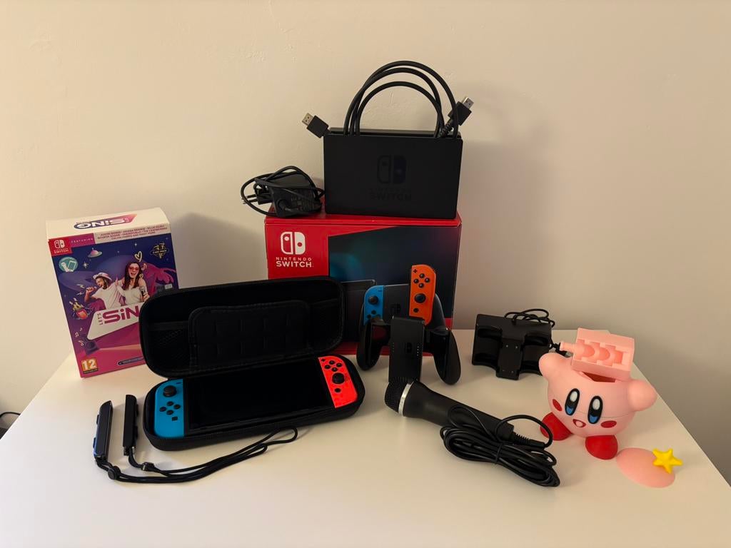 Nintendo switch met accessoires en 19 games, Ophalen of Verzenden, Zo goed als nieuw