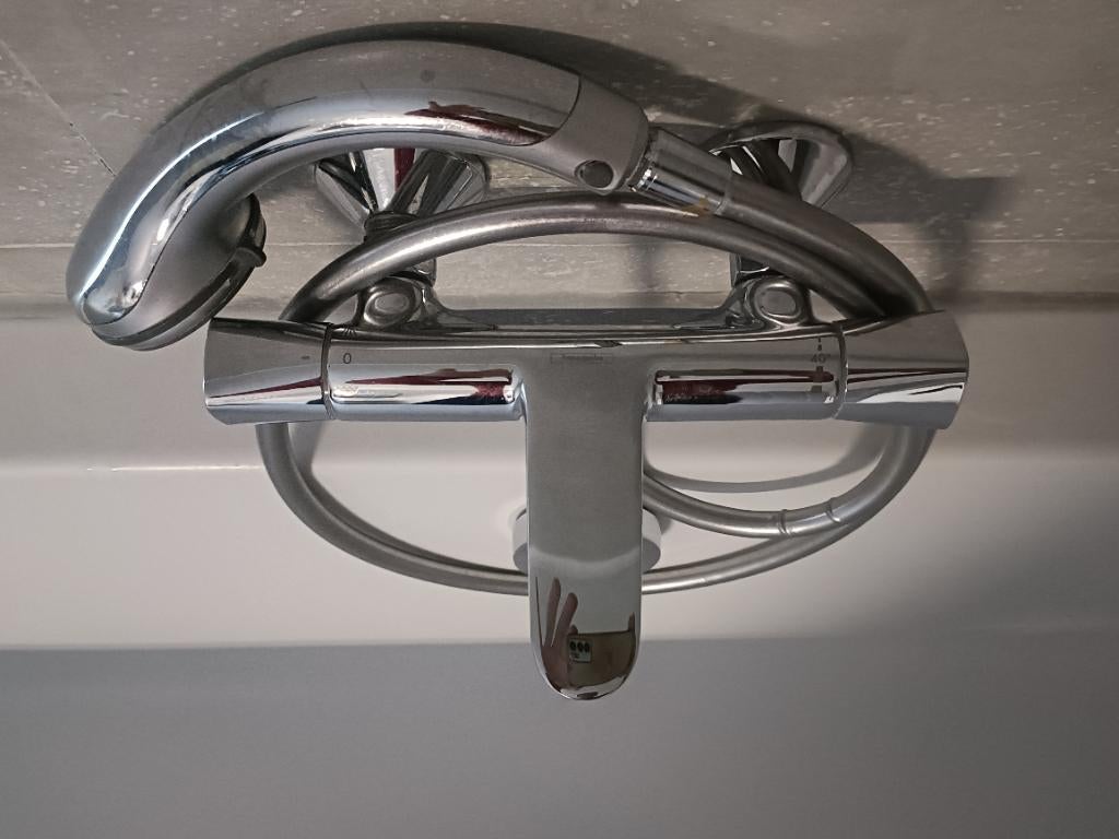 Badkraan Hansgrohe thermostatisch, Ophalen, Gebruikt, Chroom, Bad