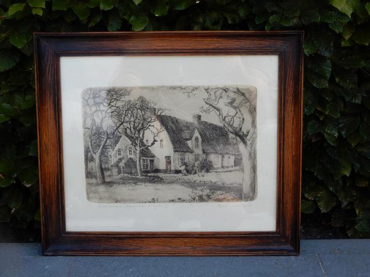 Ets van Romain Malfliet, Antiek en Kunst, Kunst | Etsen en Gravures, Ophalen