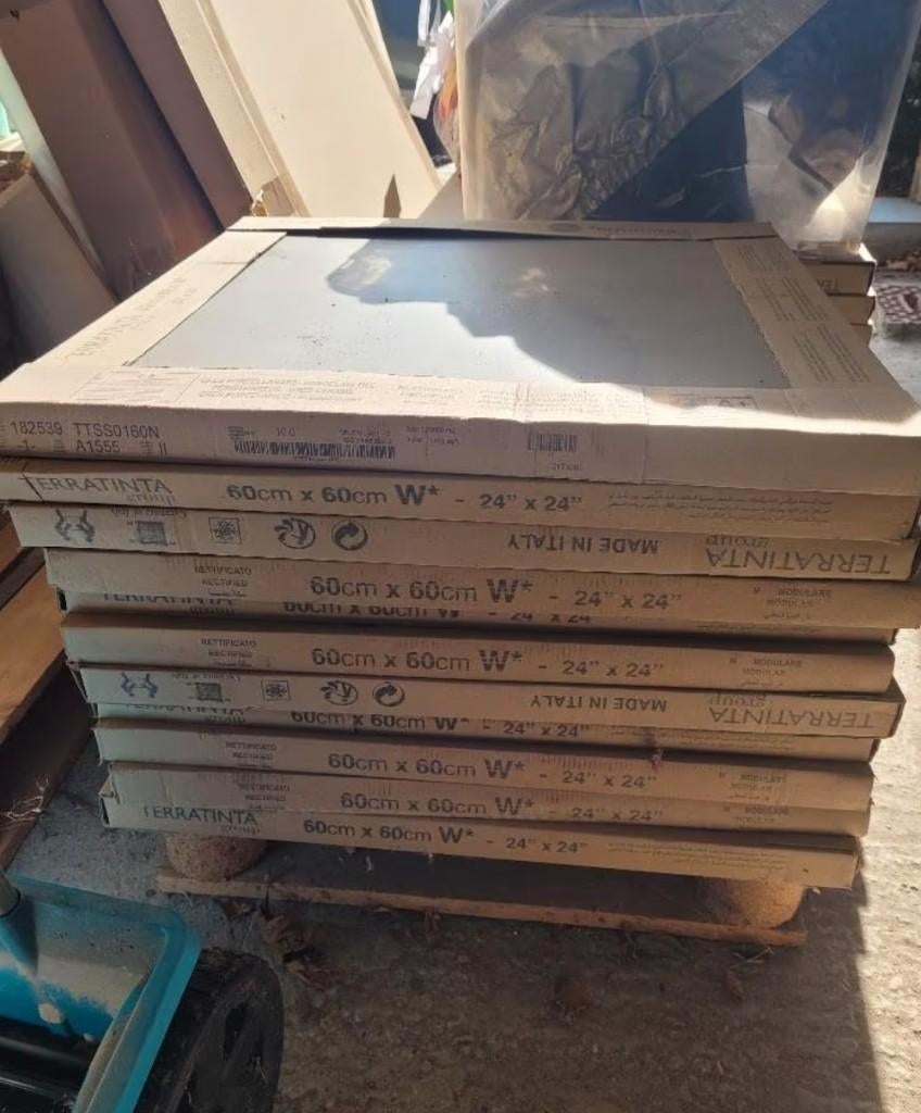 Vloertegels Carolot Softstone + plinten, Doe-het-zelf en Bouw, Tegels, Ophalen, Nieuw, Overige materialen, Vloertegels