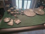 Grote partij tin (11,8 kg) – borden, lamp, kannen pewter, Antiek en Kunst, Ophalen