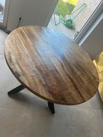 Table ronde en bois massif mangier, Maison & Meubles, Enlèvement, Comme neuf, Métal