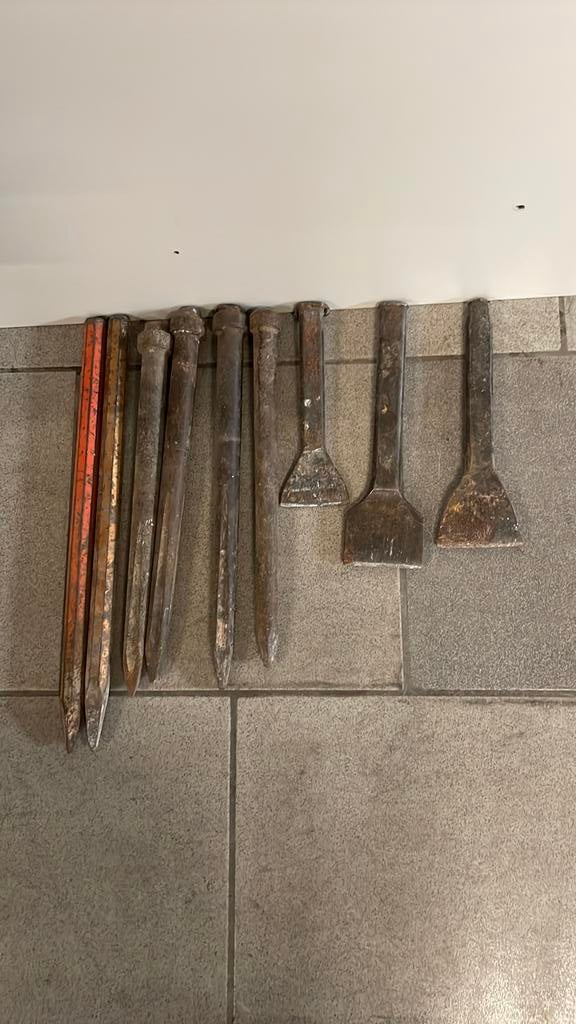 21 Burins, 2€/pc ou faire offre pour le lot, Bricolage & Construction, Enlèvement, Utilisé, 250 mm ou plus