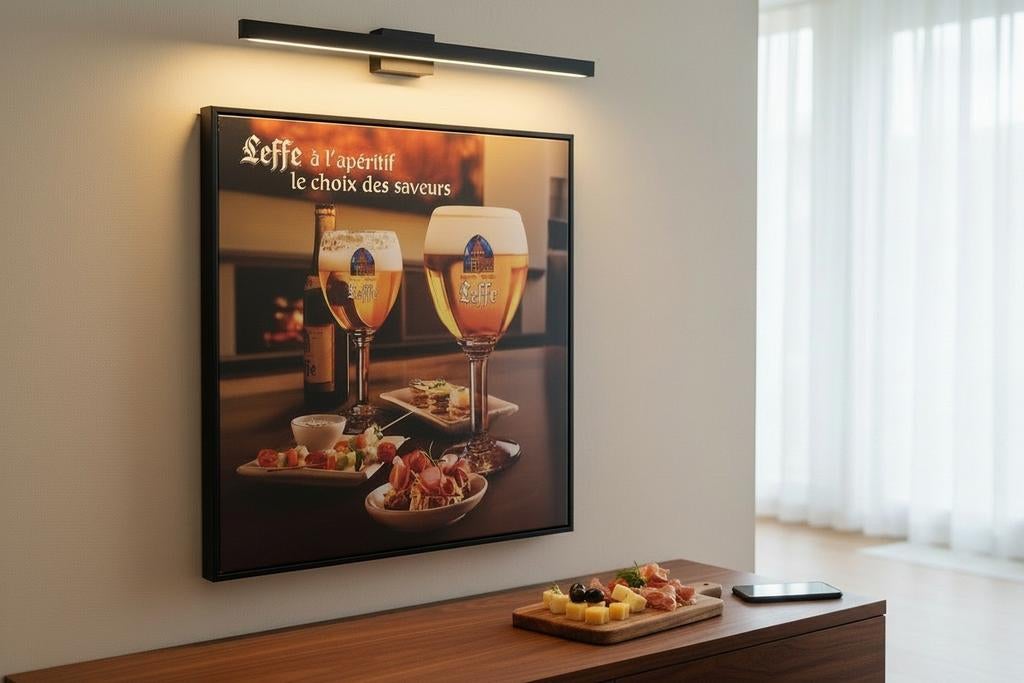 Assiette carrée en bois XL avec bière Leffe. Dimensioni : 51, Enlèvement ou Envoi, Carré