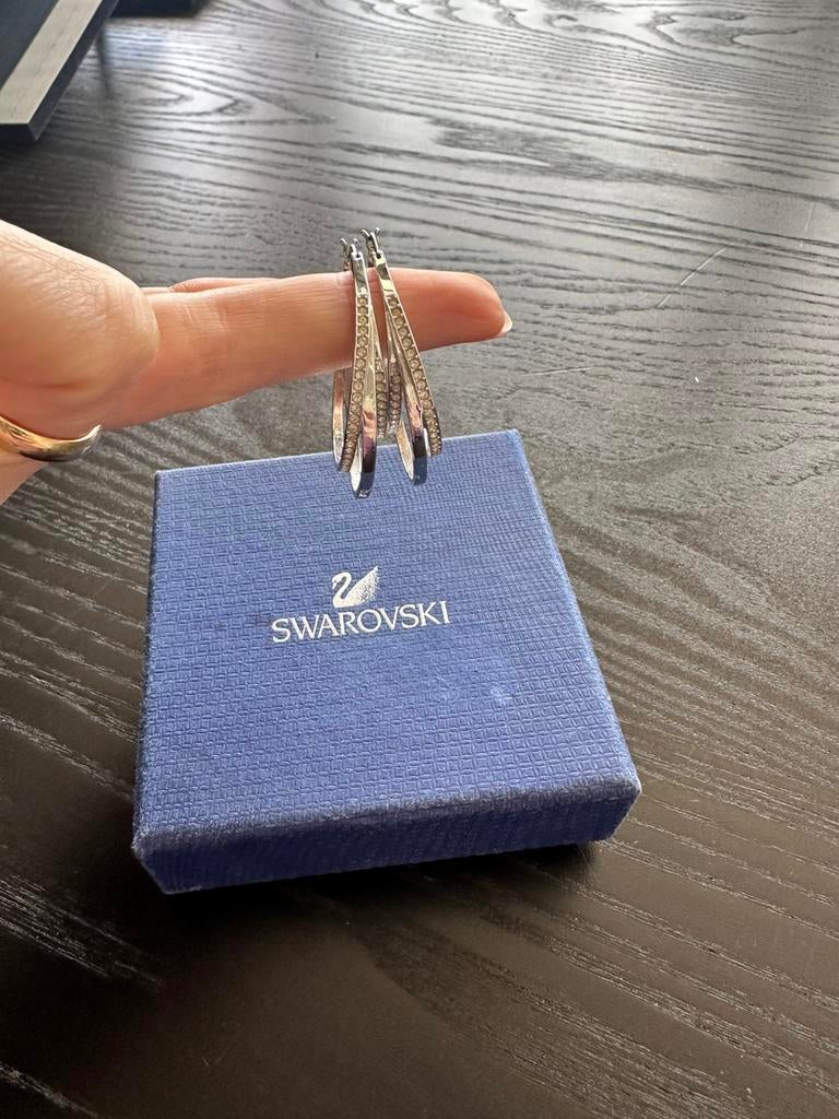 Boucles d’oreilles / Créoles Swarovski, Bijoux, Sacs & Beauté, Boucles d'oreilles, Comme neuf, Enlèvement