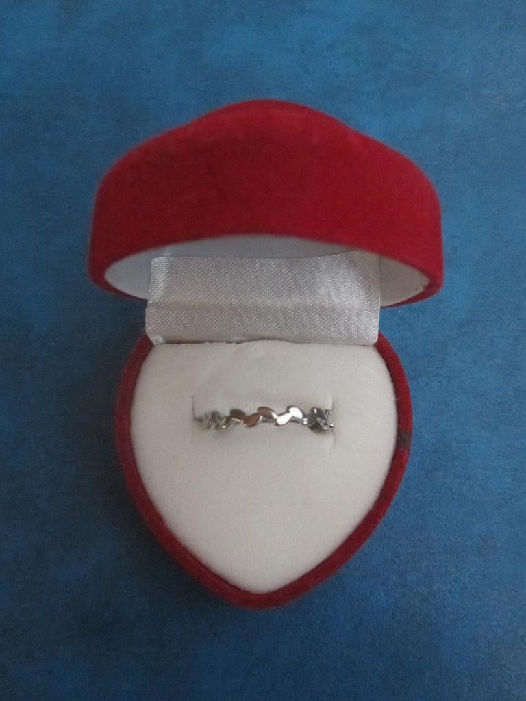 Bague - couleur argentée - pétales de fleurs (NOUVEAU), Bijoux, Sacs & Beauté, Bagues, Neuf, Femme, Plus petit que 17, Argent