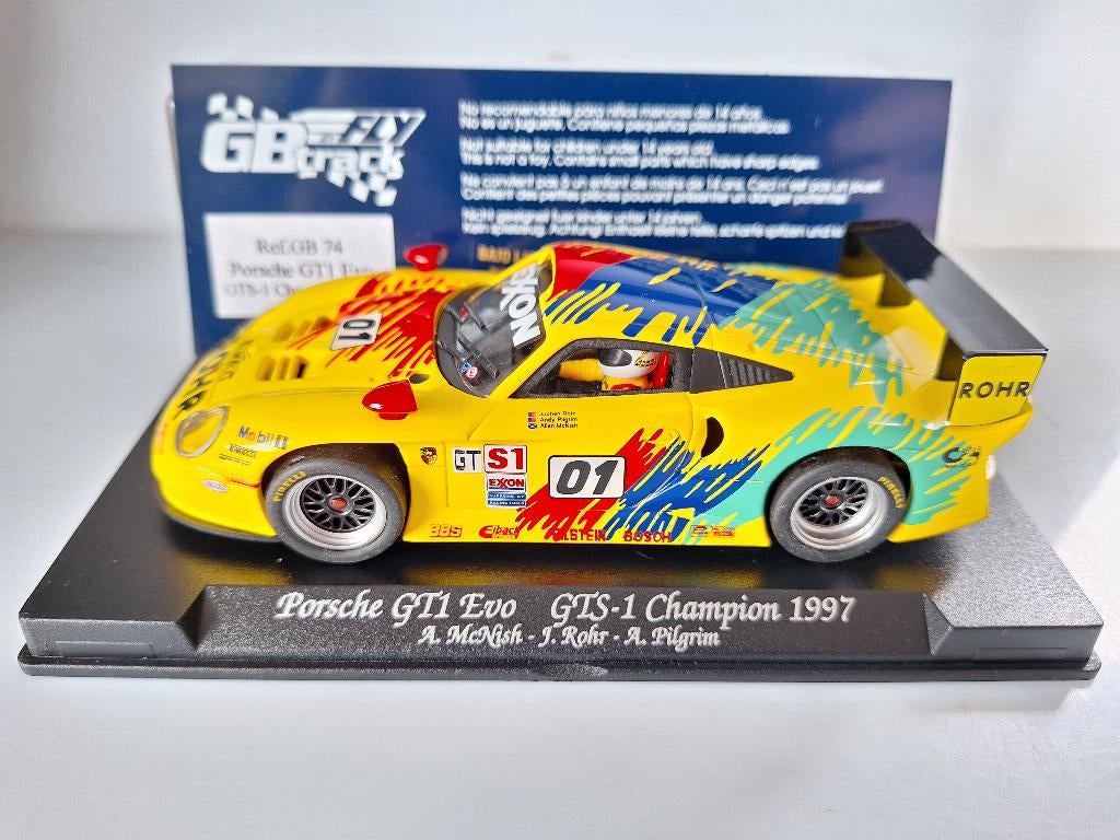 Fly Porsche 911 Gt1 Evo Champion 97 GB74 Nergens Goedkoper, Neuf, Autres marques, Électrique, Circuit