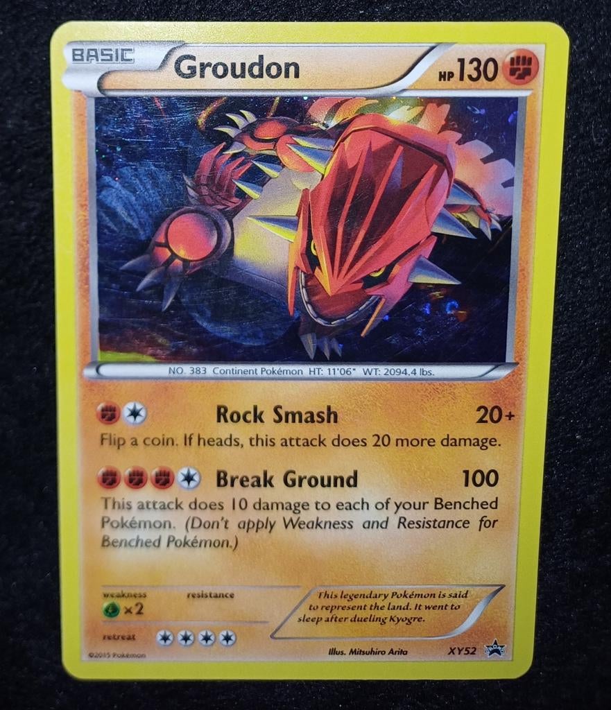 Vintage: Groudon XY52 Holo Black Star Promo, Ophalen of Verzenden
