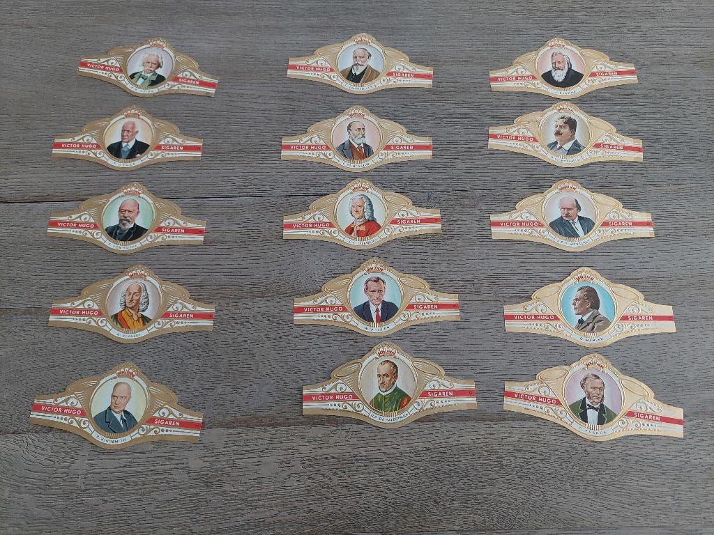 grote sigarenbandjes Victor Hugo "componisten", Ophalen, Zo goed als nieuw, Sigarenbandjes