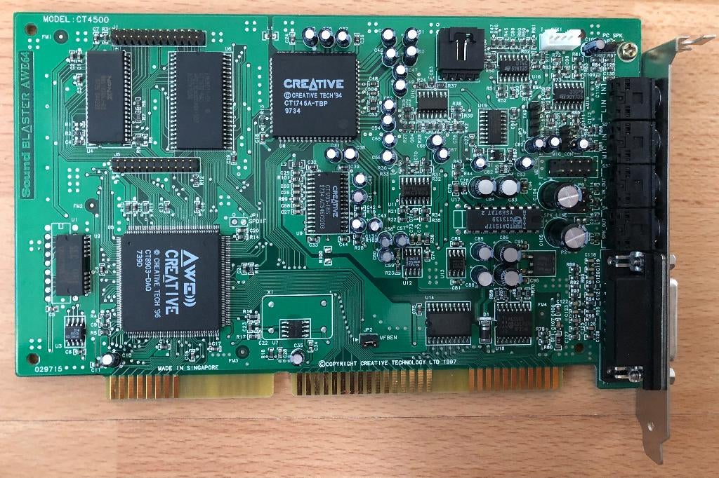 Creative Labs Sound Blaster AWE64 (CT4500) (ISA), Computers en Software, Geluidskaarten, Ophalen, Zo goed als nieuw, Intern, Creative Labs