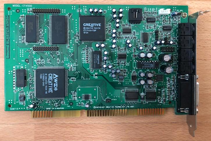 Creative Labs Sound Blaster AWE64 (CT4500) (ISA), Informatique & Logiciels, Cartes son, Comme neuf, Interne, Enlèvement