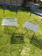 2 chaises bistrot en métal a rafraîchir, Enlèvement, Utilisé, Métal, Pliant