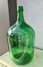 vaas buikfles dame Jeanne hoogte 36 cm - groen glas, Ophalen, Groen, Glas