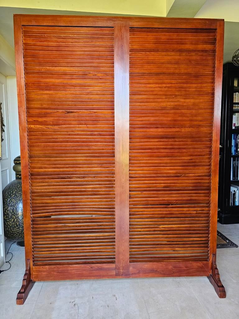 Splendide paravent acajou Flamant, Enlèvement