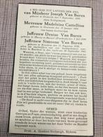 Oorlogsslachtoffers bombardement te Bredene 1941 WOII, Verzamelen, Bidprentjes en Rouwkaarten, Verzenden, Bidprentje