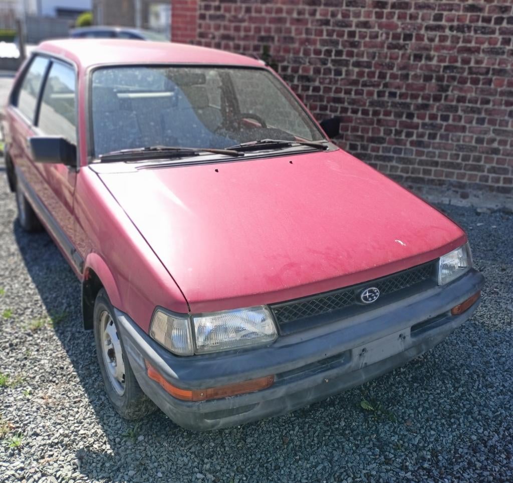 Subaru Justy 1.0 s 04/1989 10x dkm, Autos, Subaru, Rouge, Justy, Achat, 997 cm³