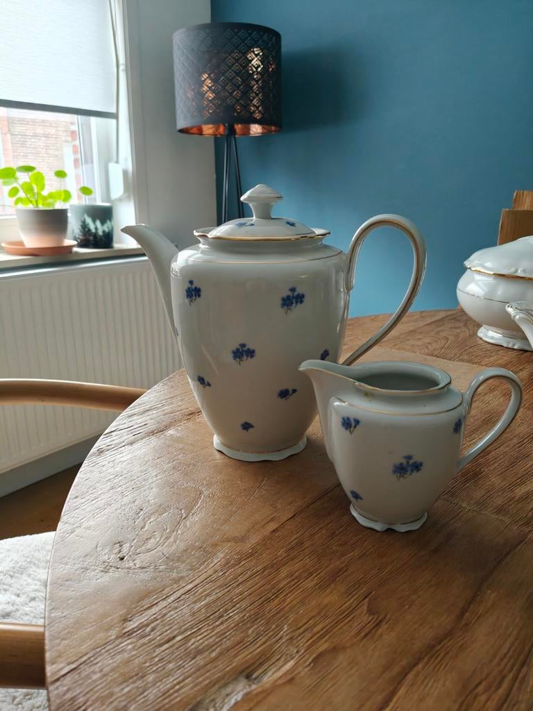 Vintage koffiepot en melkkannetje kahla, Antiek en Kunst, Ophalen