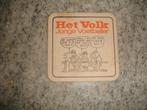 Oud bierviltje van Het Volk, Jonge voetballer voor € 1,00, Ophalen of Verzenden, Zo goed als nieuw, Viltje(s), Overige merken