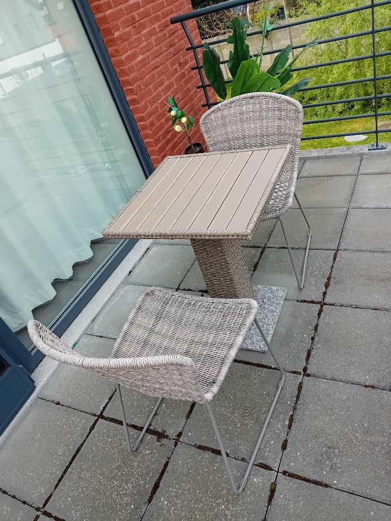Mooie terrasset, Gebruikt, Rotan, Tuinset, Eettafel