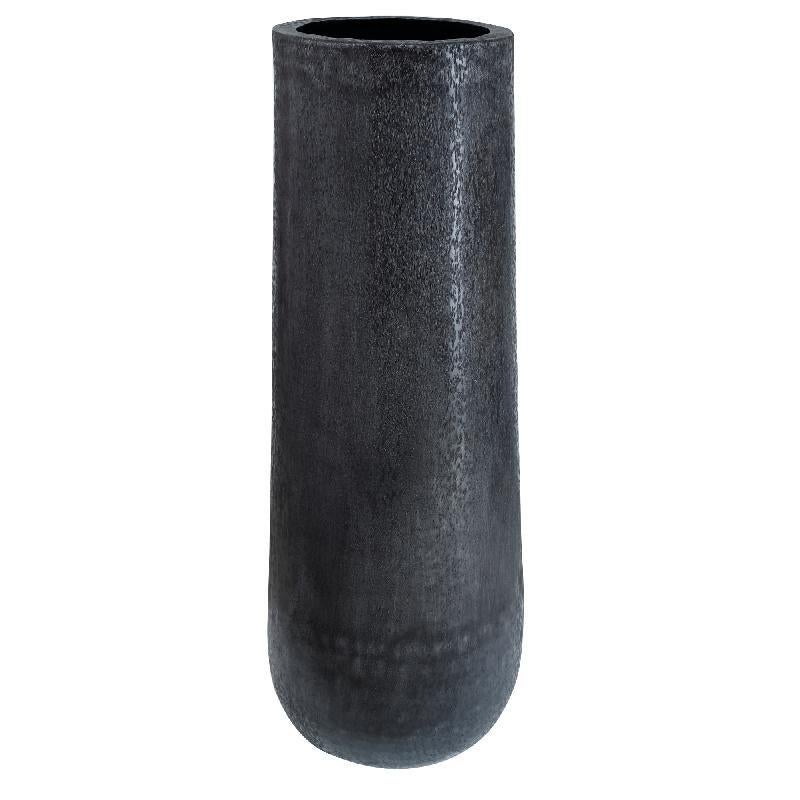 LUXE ALUMINIUM XL VAAS BLOEMPOT ZWART PLANTENBAK POT, Overige materialen, Zwart, Nieuw, Ophalen of Verzenden