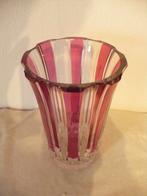 Val Saint Lambert kristallen vaas met bordje geslepen, Antiek en Kunst, Ophalen of Verzenden