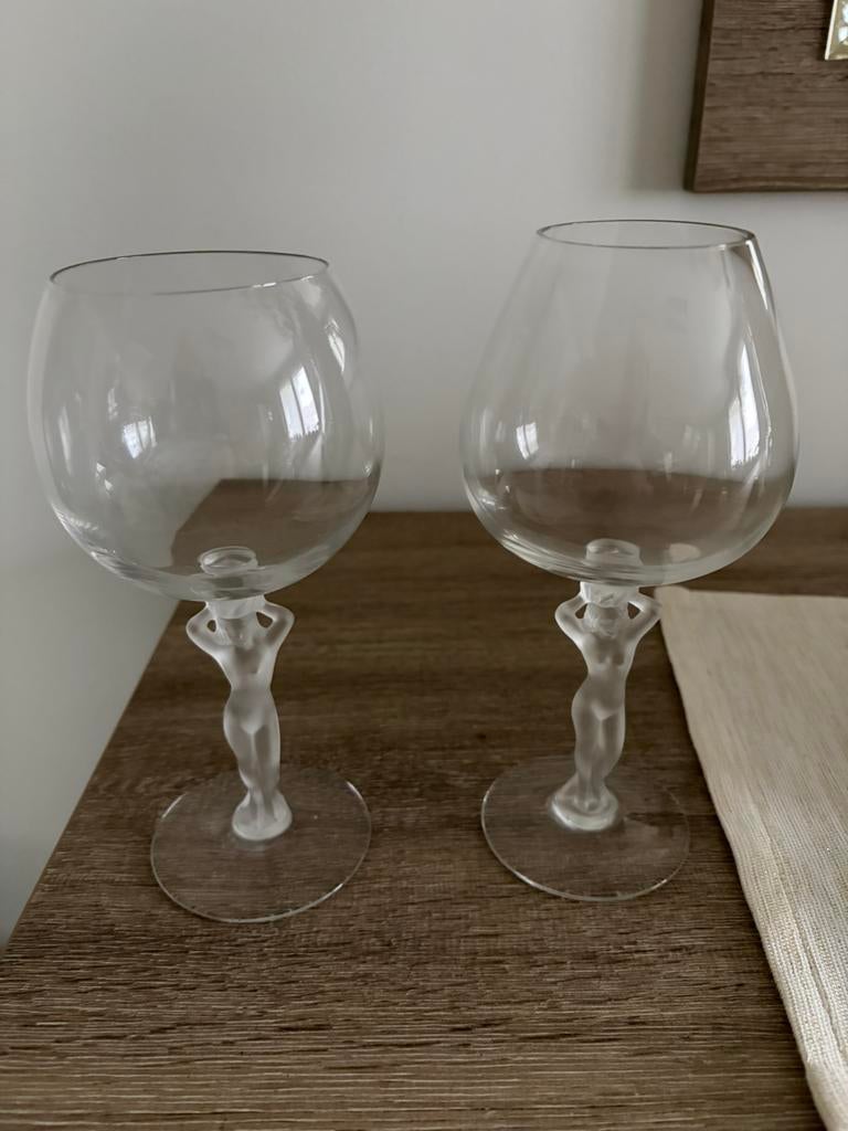 2 glazen (waterdragers) heel oud, Ophalen, Zo goed als nieuw