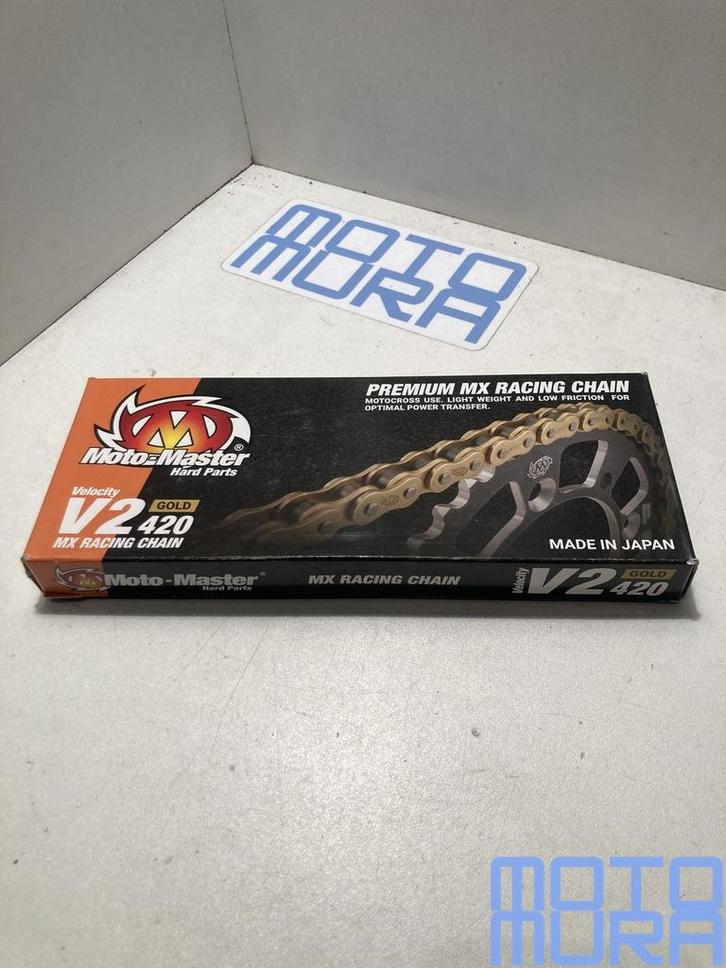 Moto-Master Velocity V2 420 Ketting 130 schakels met klinksc, Motos, Pièces | Toutes-marques, Neuf, Enlèvement ou Envoi