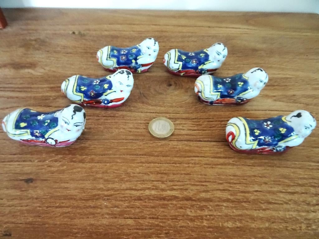 6 bébés Bouddhas, anciens porte-baguettes très décoratifs, Maison & Meubles, Enlèvement ou Envoi, Utilisé