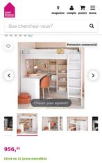 Hoog bed met bureau, schuifkast en opbergruimte, Kinderen en Baby's, Ophalen, Gebruikt, Stapelbed