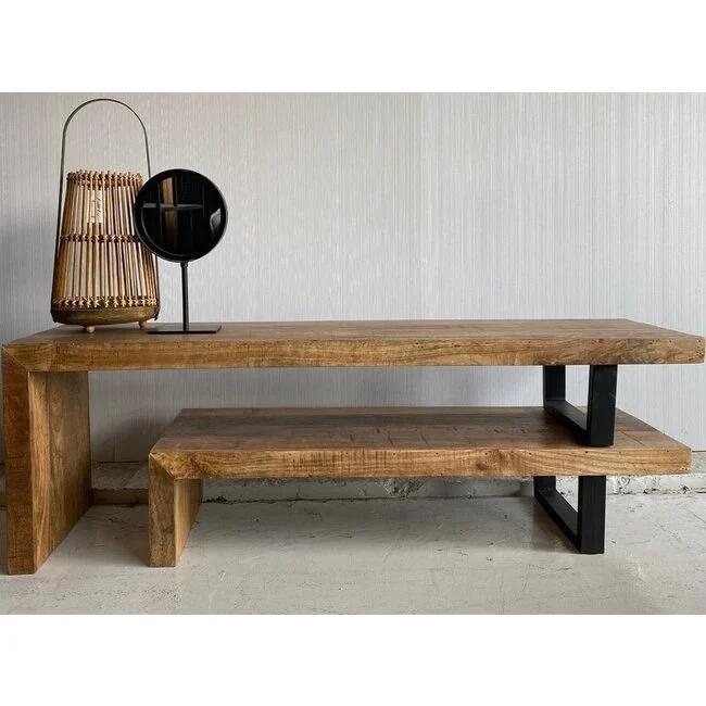 Tv-Meubel massief mangohout, Huis en Inrichting, Kasten |Televisiemeubels, Nieuw, Minder dan 100 cm, 100 tot 150 cm, 25 tot 50 cm