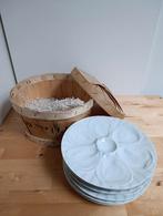 Oesterborden wit porselein 'Pillivuyt' 6 stuks, Neuf, Uni, Assiettes(s), Enlèvement