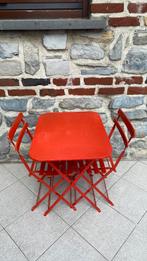 Ensemble table et 2 chaises bistrot pour enfants en fer