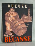 Enseigne publicitaire 1967 Gueuze Becasse Anderlecht, Collections, Utilisé, Enlèvement ou Envoi, Panneau publicitaire