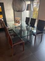 Tafel met 6 stoelen merk Roche Bobois, Ophalen, Overige materialen, Gebruikt, 100 tot 150 cm