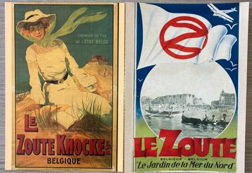 2 retro postkaarten Knocke Le Zoute beschikbaar voor biedingen