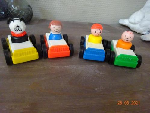 Fisher price,set 4 autootjes-popjes*VINTAGE*, Kinderen en Baby's, Speelgoed | Fisher-Price, Ophalen of Verzenden