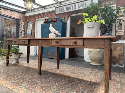 antieke lange tafel eikenhout oude 6 poot tafel klooster, Antiek en Kunst, Antiek | Meubels | Tafels, Ophalen