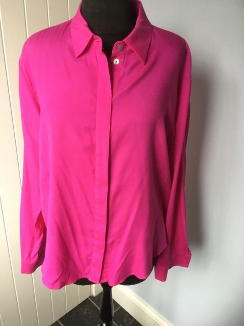 Scapa fushia zijden blouse model Nash - 40, Kleding | Dames, Blouses en Tunieken, Zo goed als nieuw, Maat 38/40 (M), Roze, Ophalen of Verzenden
