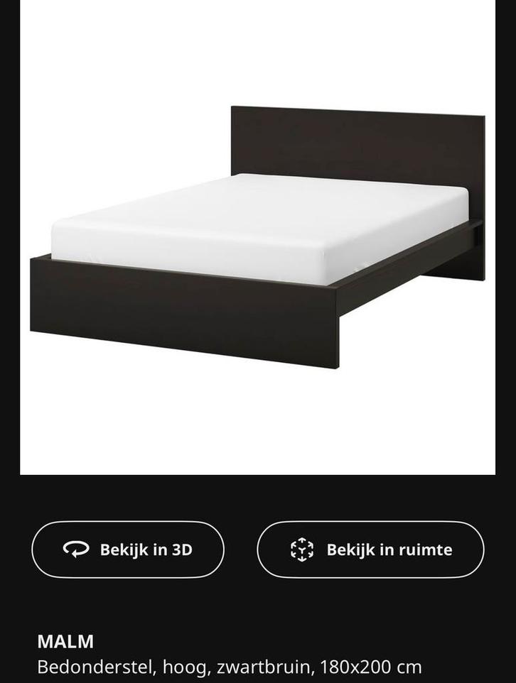 Lit Ikea Malm, Maison & Meubles, Chambre à coucher | Lits, Comme neuf, Enlèvement