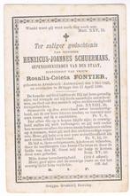 Bp. Schuermans Henricus. ° Arendock 1825 † Brugge 1889, Enlèvement ou Envoi, Image pieuse