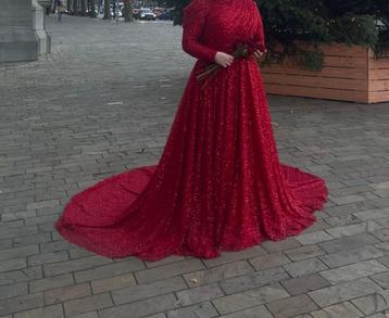 BRUIDJURK, Enlèvement ou Envoi, Comme neuf, Rouge, Robe de demoiselle d'honneur