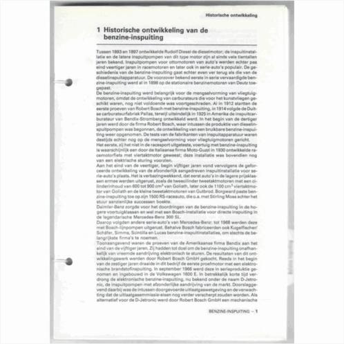 Benzine inspuiting Vraagbaak losbladig #1 Nederlands, Livres, Autos | Livres, Utilisé, Enlèvement ou Envoi