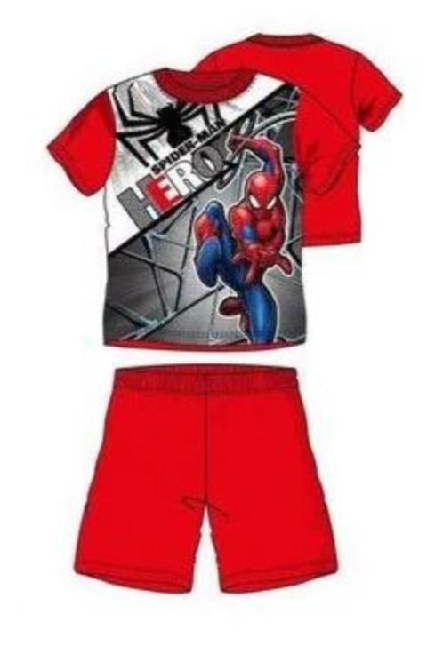Spiderman Shortama - Rood - Maat 98 - 104 - 116 - 128, Enfants & Bébés, Vêtements enfant | Taille 98, Neuf, Garçon, Vêtements de nuit ou Sous-vêtements